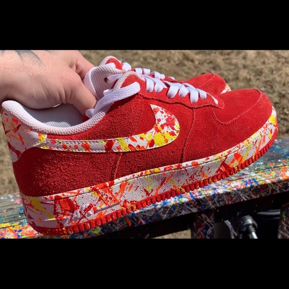 SOLD Nike Air Force One Red Suede - Picture 8 of 11